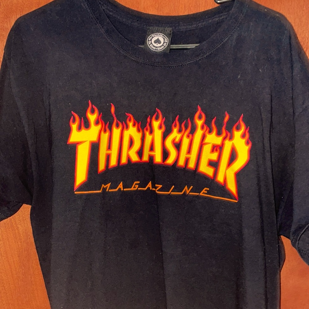 THRASHER FLAME SKATEBOARD SHIRT